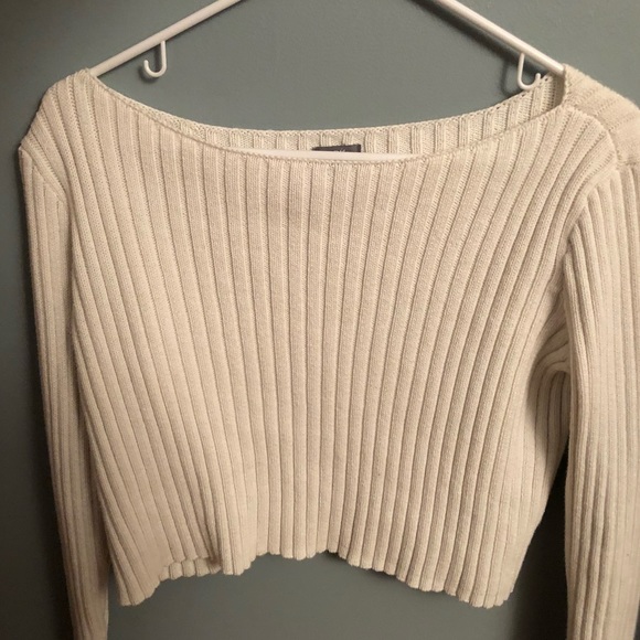 White Cropped Sweater American Eagle - Picture 2 of 3